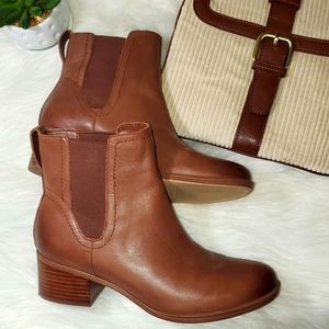 Naturalizer Brown Leather "Dallas" Ankle Boots
